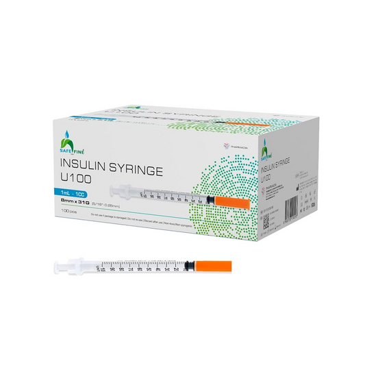 Safety Insulin Syringes (100pcs Box)